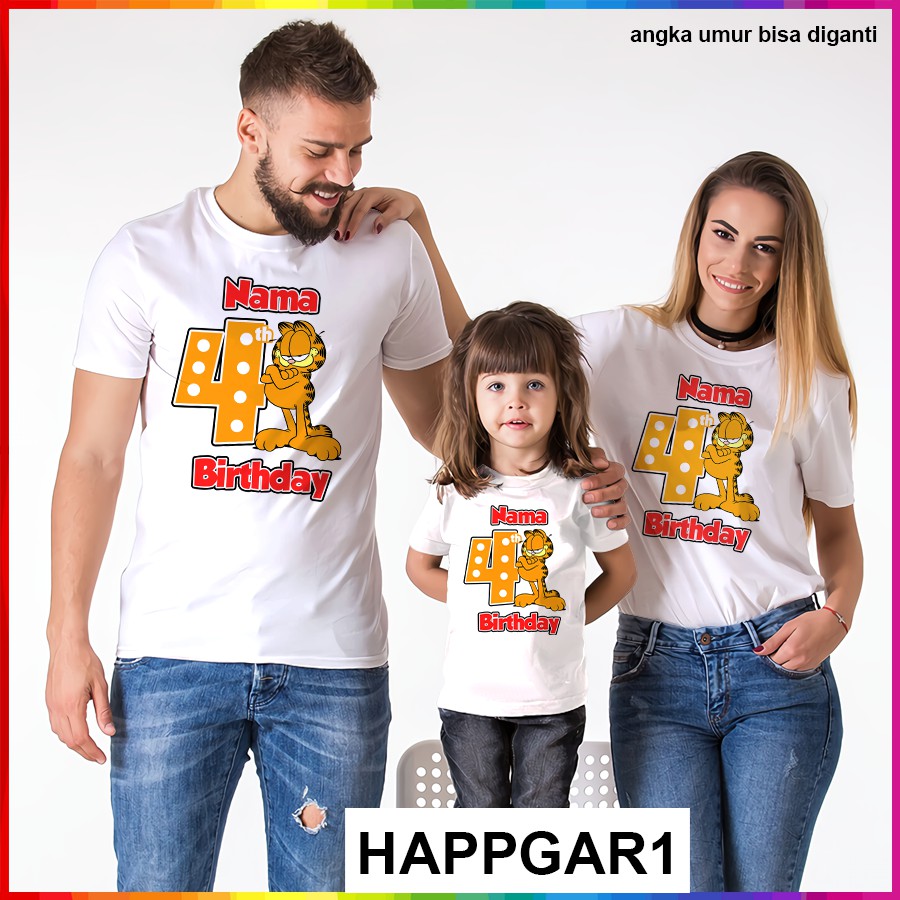 [FREE NAMA!!] Baju Kaos ANAK DAN DEWASA GARFIELD BANYAK MOTIF