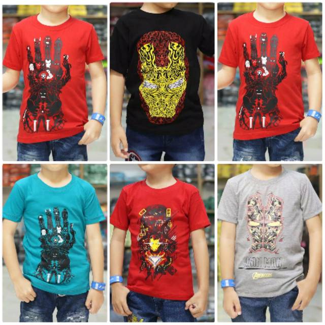  BIGSALE BAJU KAOS  ANAK  LAKI ATASAN SUPERHERO MARVEL HULK  