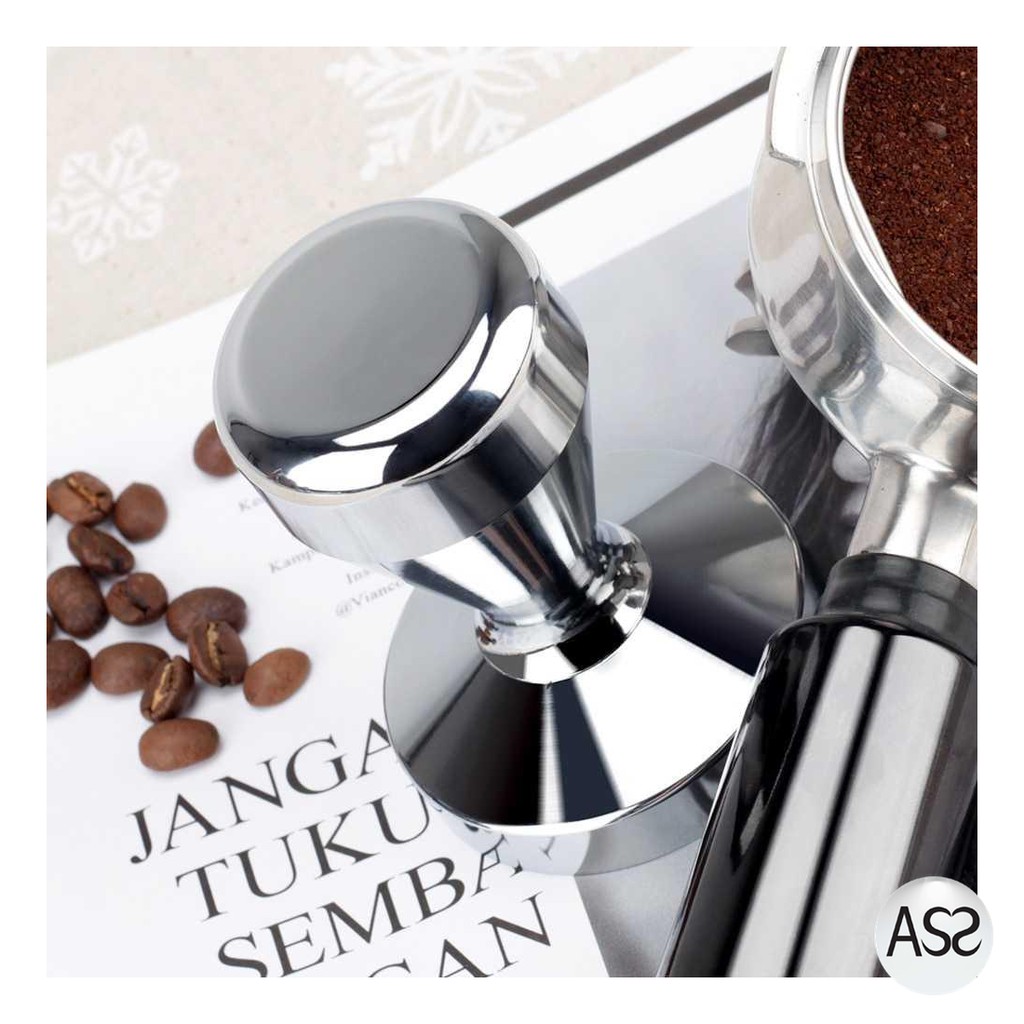 ASS Shop - OneTwoCups Tamper Kopi Espresso Flat Stainless Steel 51mm - SS51