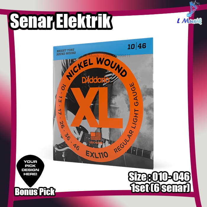 SENAR GITAR D ADDARIO ELEKTRIK 010 ELECTRIC GUITAR STRINGS