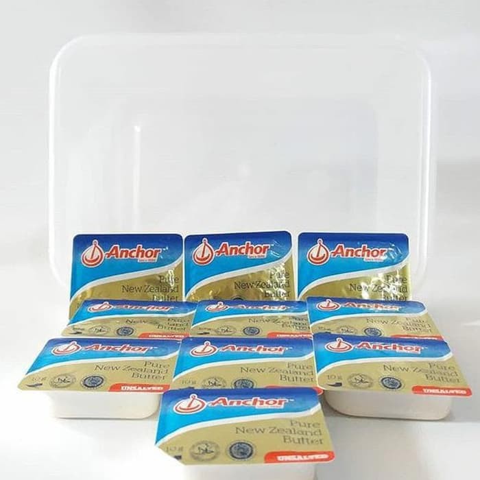 Anchor Unsalted Butter Mini Portion 10 mini cups 7g Unsalted Butter MPASI Anak Bayi HALAL