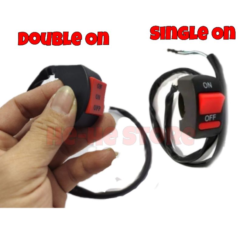 SAKLAR LAMPU MOTOR ON OFF SWITCH UNIVERSAL SAKLAR STANG MOTOR 2 TOMBOL