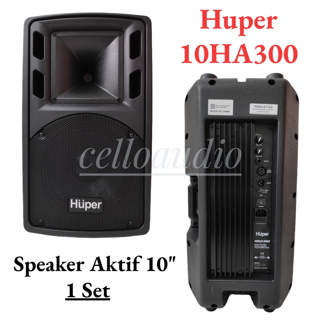 Speaker Aktif 10 Inch Huper 10HA300 (1 Set) Active Speaker 10" 10HA300