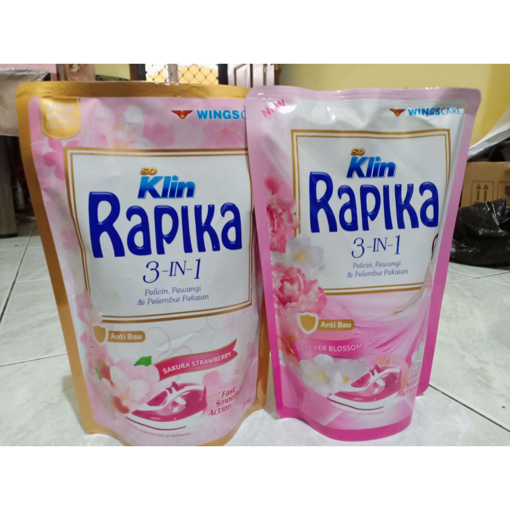 Rapika 3 in 1 pelembut pakaian 400ML refill