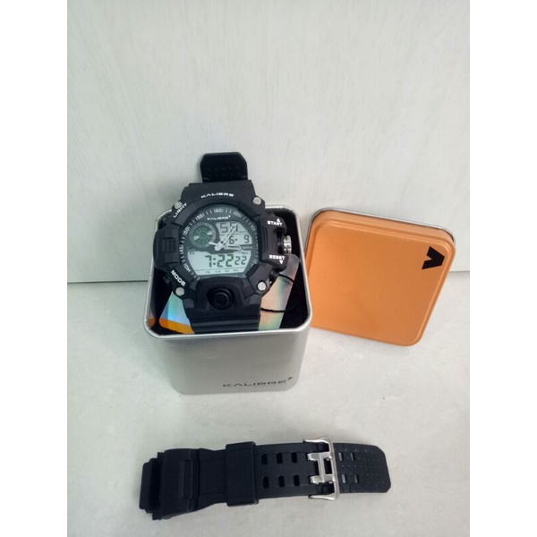 JAM TANGAN ANALOG DIGITAL KALIBRE ELGYN | JAM TANGAN PRIA KALIBRE ANTI AIR DUAL TIME