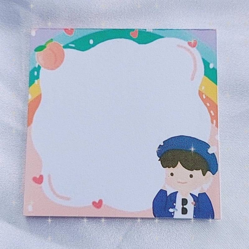 Memo pad by sunbearry.co custom memo pad bts snoppy aesthetic star scrabook-Korean boy