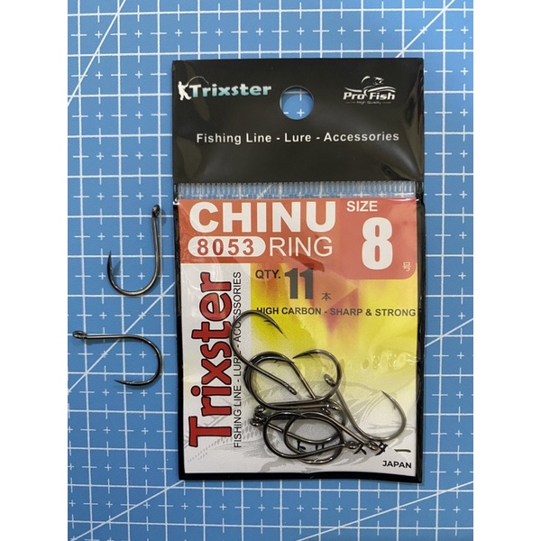 Kail Pancing Chinu Ring Trixster High Carbon - Strong & Sharp-TRX CHINU No 8