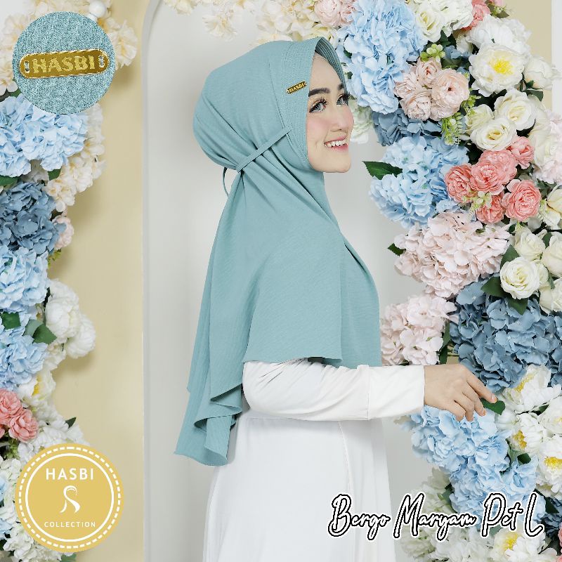 HIJAB BERGO MARYAM PET CRINGKLE SIZE L TALI