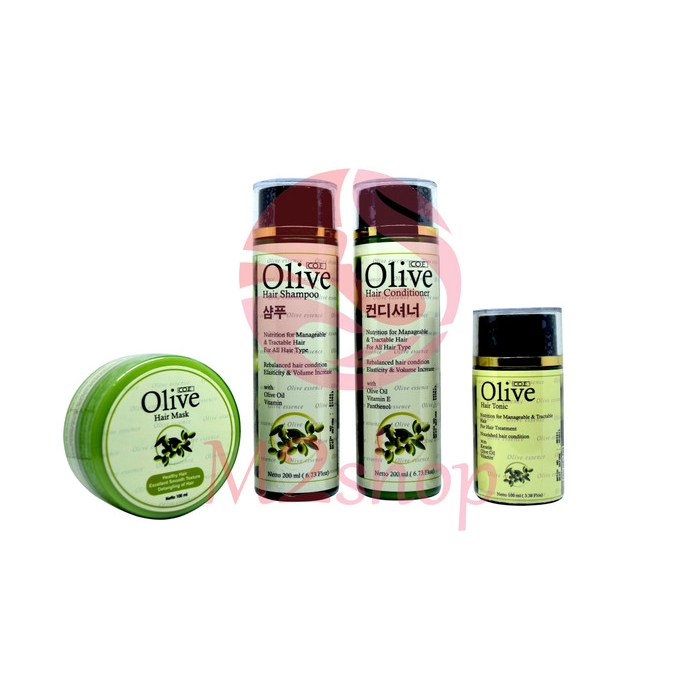 [COD] 4in1 Paket Penumbuh dan penebal Rambut dalam waktu 2minggu | SYB Olive Shampo+Condi+Tonic+Hair Mask BPOM