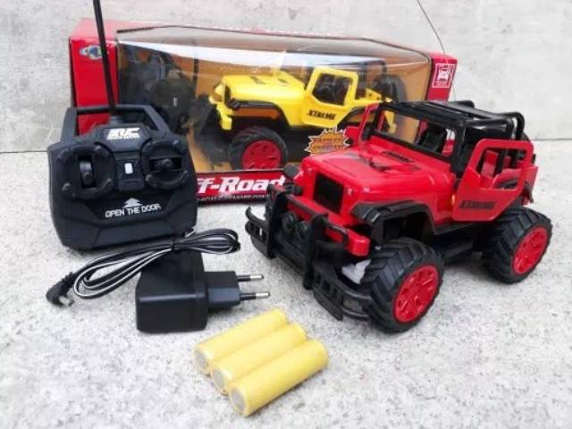 RC CAR JEEP BATERAI CAS MOBIL REMOTE CONTROL RADIO CONTROLE MAINAN ANAK EDUKATIF REMOT EDUKASI