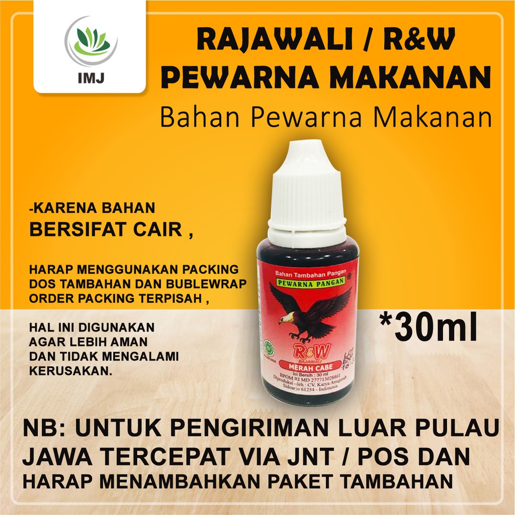 

RAJAWALI PEWARNA MAKANAN Kemasan 30ml