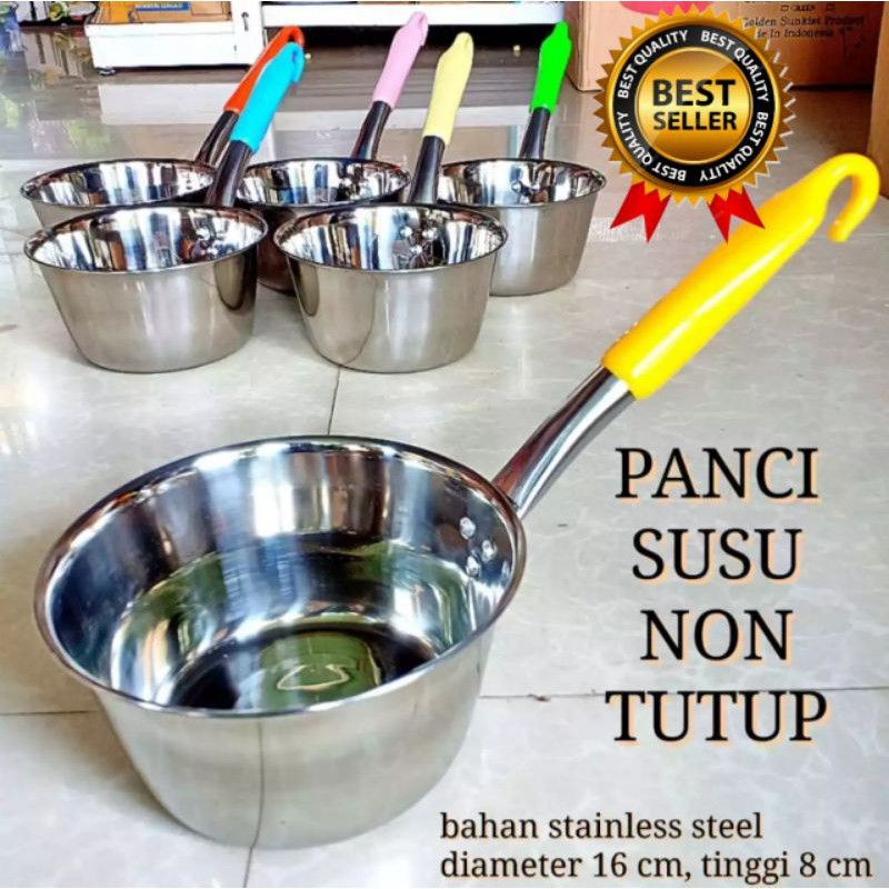 Panci Mie / Panci Susu Serbaguna Stainless No 18 free irus stainless