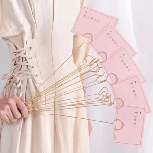 

1 pcs Stik Kartu Foto Holder Stick Card Photo Metal Besi Gold Buket (STB) Love, Star, Teddy, Round