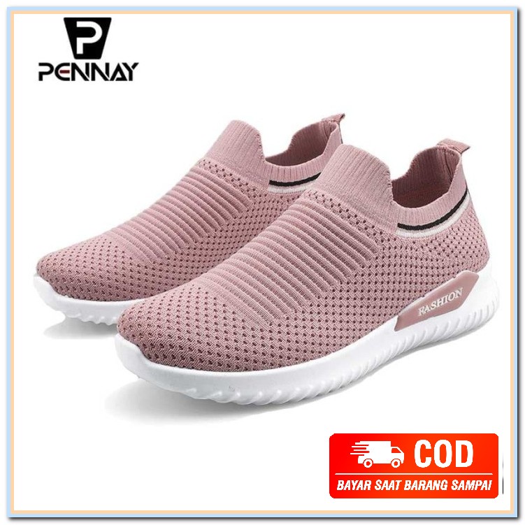 Klensia Sport Shoes Sepatu Sneakers Wanita Tali 689-0 Jn764 Sepat LN314 Sepatu Sneakers Slip On Wan
