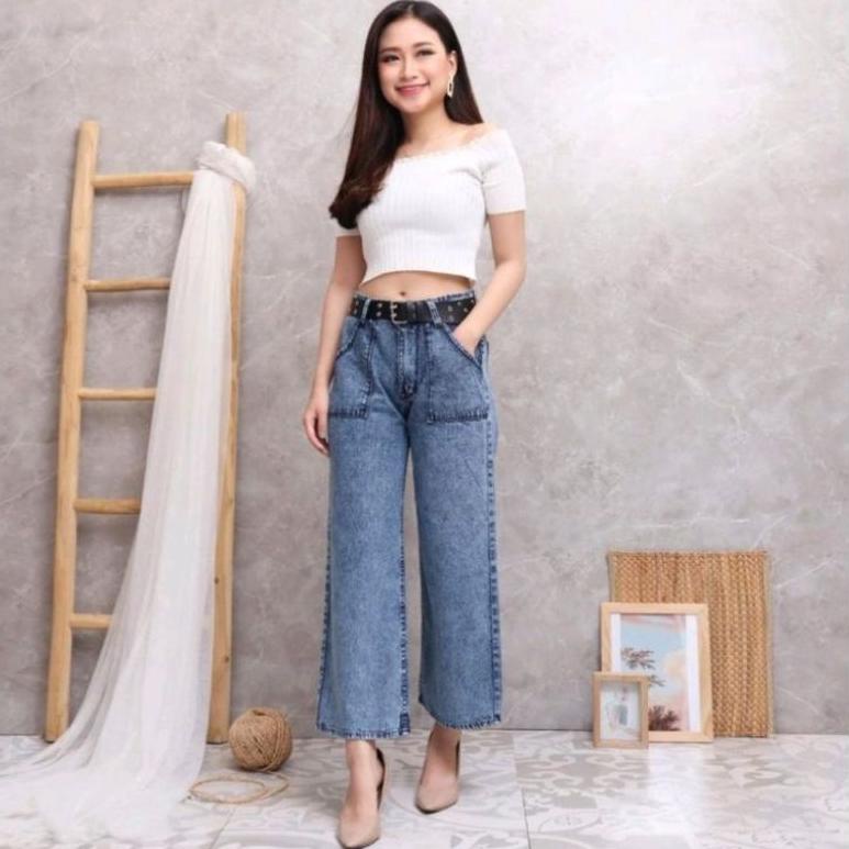 PYN - kulot jeans wanita//kulot jeans//kulot jeans jumbo//kulot jeans snow black//kulot jeans snow b