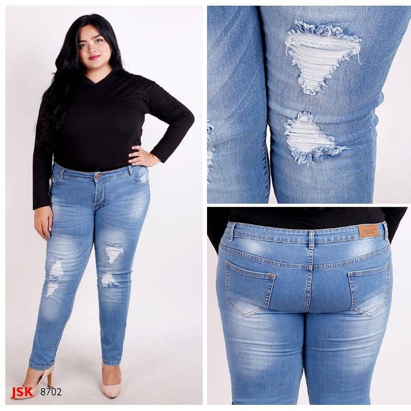 SALE JSK jeans highwaist softjeans bigsize size (32-38)