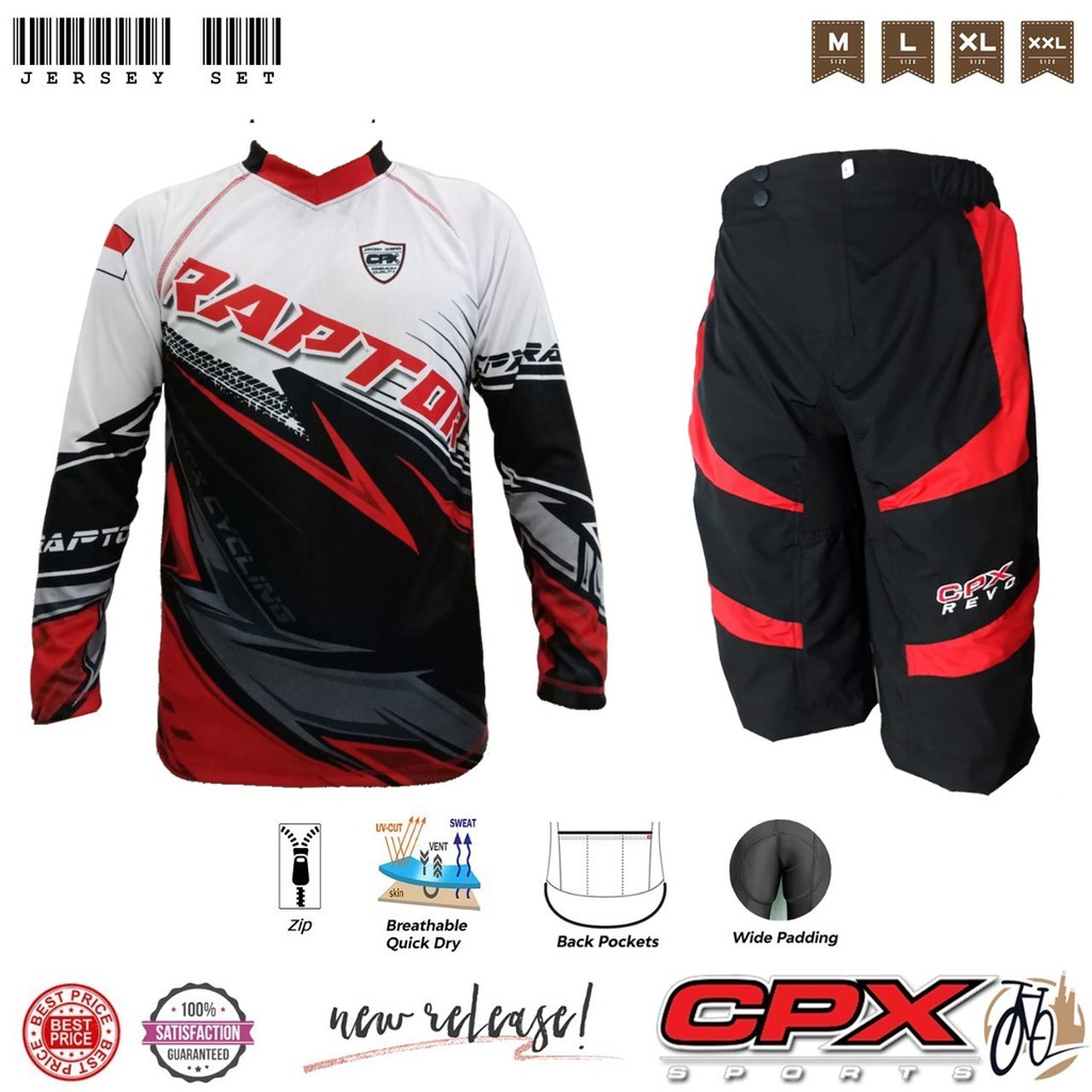 Baju Jersey Sepeda  Downhill Premium Plus Celana  Sepeda  