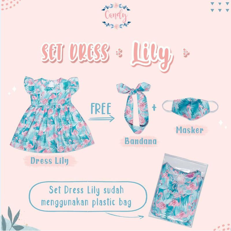 Dress Lily **GRATIS MASKER ANAK**