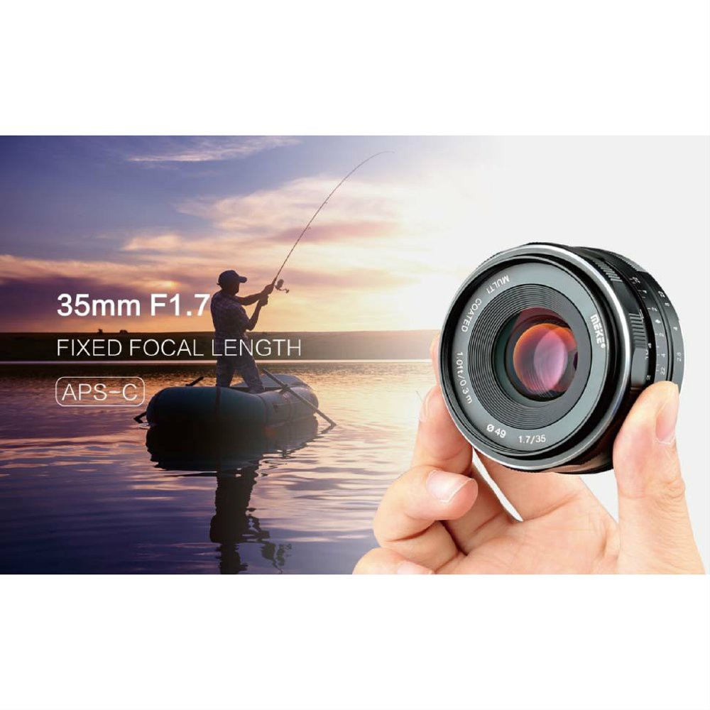 Lensa Meike 35mm f1.7 Sony Lensa fix for Sony Mirrorless a5000 a5100 a6000 a6300 a6500 Nex