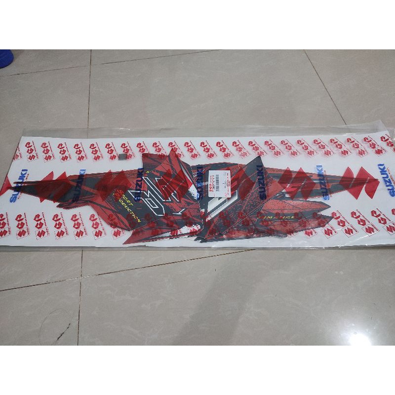 Stiker Striping Suzuki Shogun FL 125 Robot Hitam Orange Tipe SP Original SGP