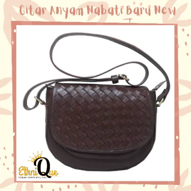 Tas Kulit Gitar Anyam Nabati  New