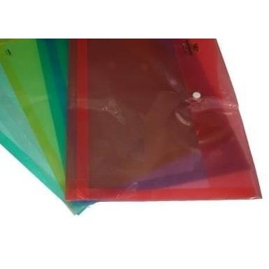 

➯ Map Plastik Kancing Felix Folio - Merah ❉