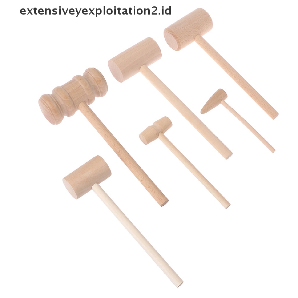 ID 1pc Leather Wooden Hammer Toy Crab Lobster Mallet Beating Gavel for Kid .