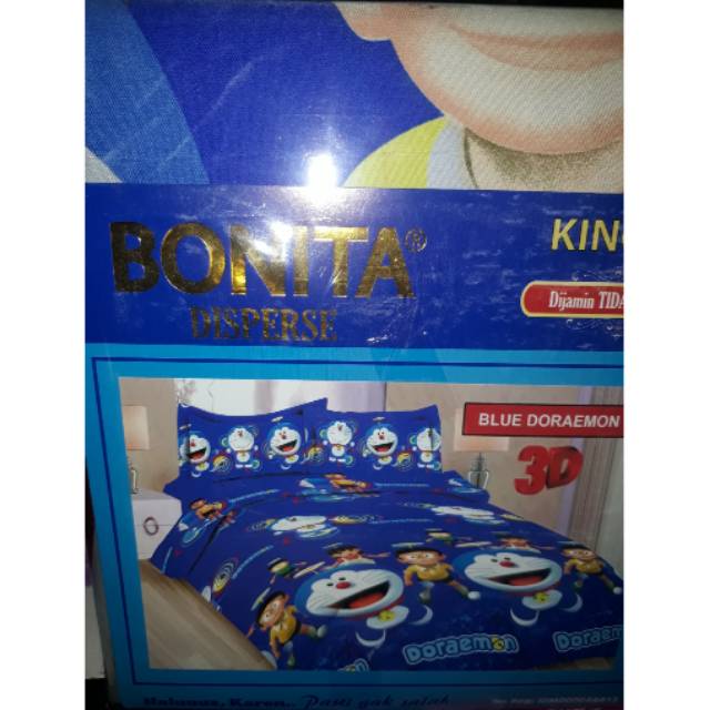 Sprei bonita no 1 blue doraemon
