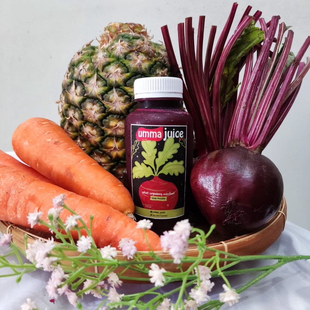 

Juice Buah Beet mix Wortel Nanas Jus buah bit mix nanas madu & wortel (Bit mix Nastel)