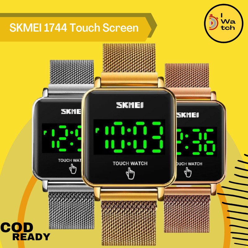 Jam Tangan Wanita Cewek STRAP MAGNET SKMEI 1744 TOUCH SCREEN