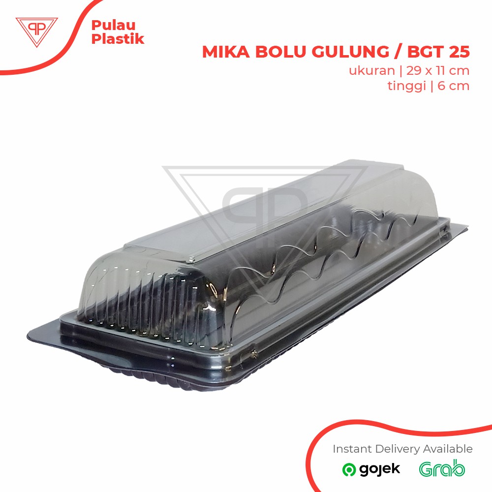Mika Bolu Gulung ukuran 25 cm / Box Bolu Gulung / BGT 25 / isi 20pcs