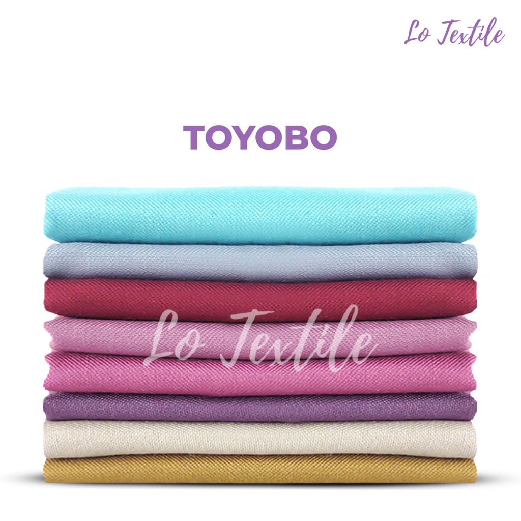 Kain Toyobo Fodu Premium 0.5 Meter (Seri 1) - Bahan Kain Katun Polos Gamis Meteran