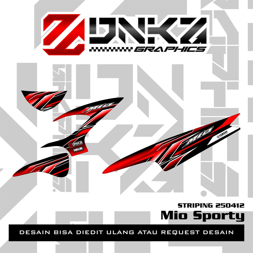 Stiker Mio Sporty Decal Striping Mio Sporty Premium Racing 250412