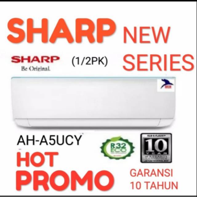 promo discount   AC SHARP 1/2PK/SHARP AC 1/2PK BARU BERGARANSI