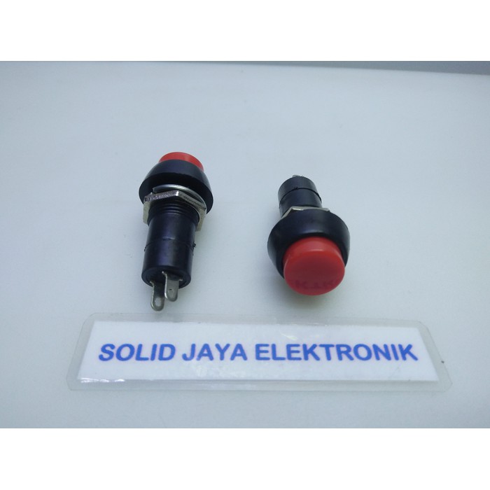 PUSH BUTTON ON OFF SAKLAR TEKAN ON OFF SAKLAR BULAT STOK KONTAK LINGKARAN ON OFF ELEKTRONIK