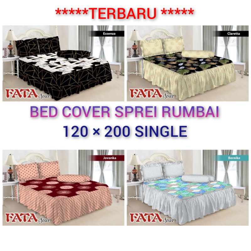 BED COVER SET SPREI RUMBAI FATA EDISI TERBARU SIZE 120×200