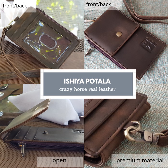 Dompet id card kulit asli crazy horse | slim wallet-ISHIYA POTALA-