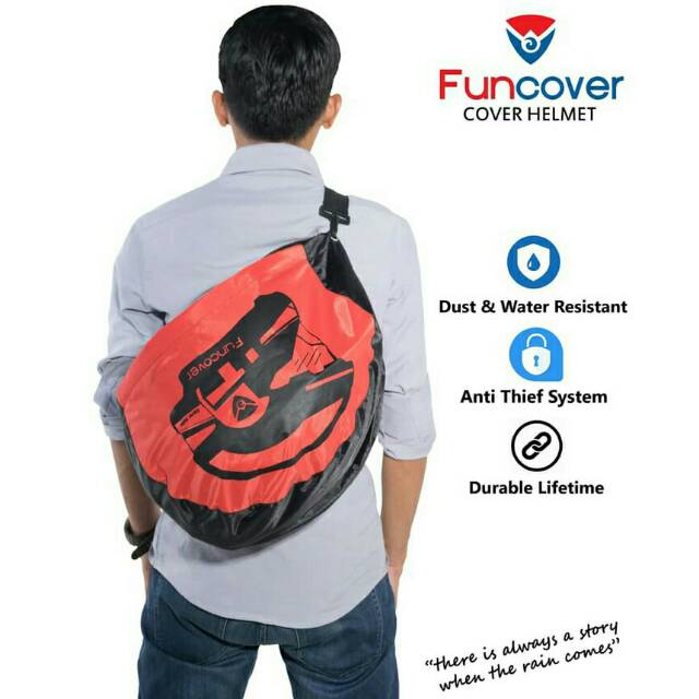 Cover Helmet,  Tas Helm Anti Hujan FUNCOVER