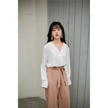 Kemeja elegancy - kemeja wanita - korea style - bahan creap-2