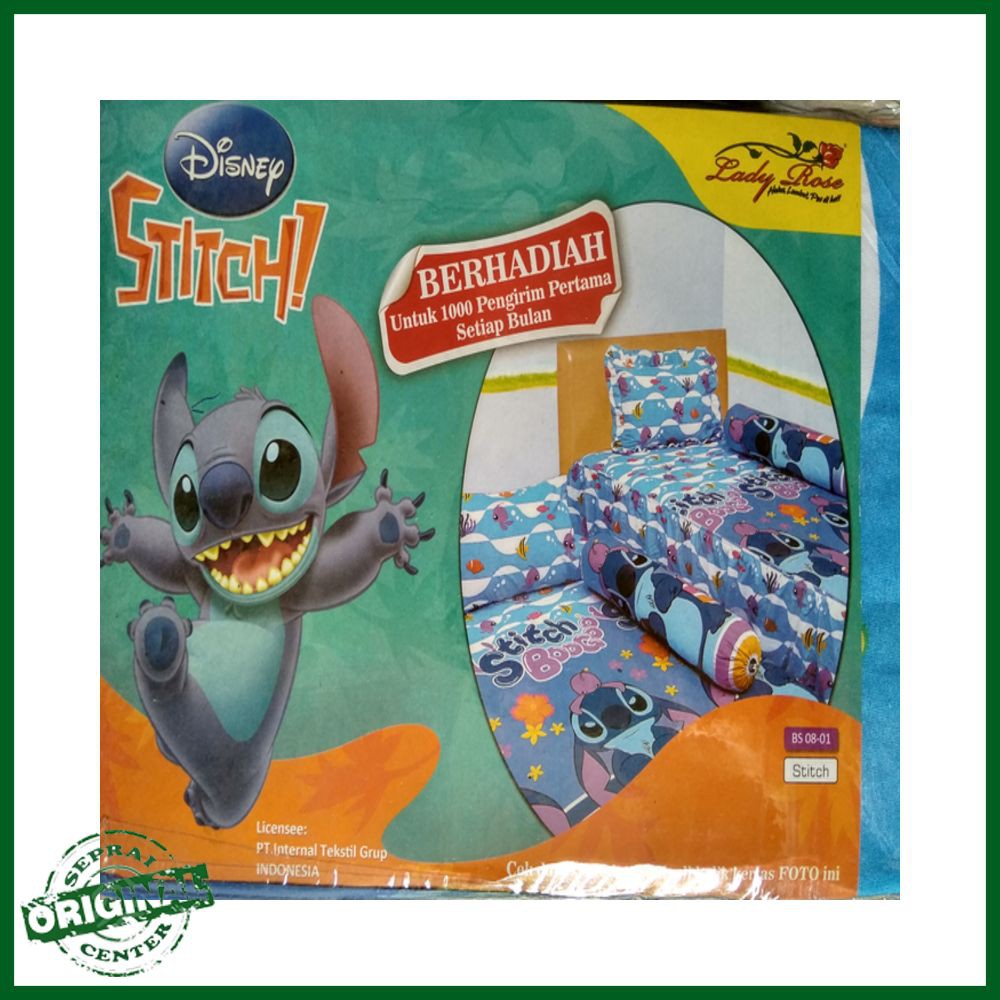 SEPREI LADY ROSE / SPREI LADY ROSE 2 IN 1 STITCH SINGLE 120 No.3 SEPRAI DISNEY DUO