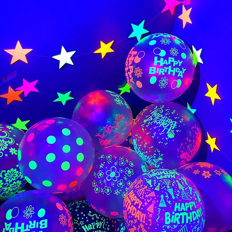 10 Pcs Balon Latex Motif Polkadot Neon Ukuran 12 Inch Untuk Dekorasi Pesta Ulang Tahun