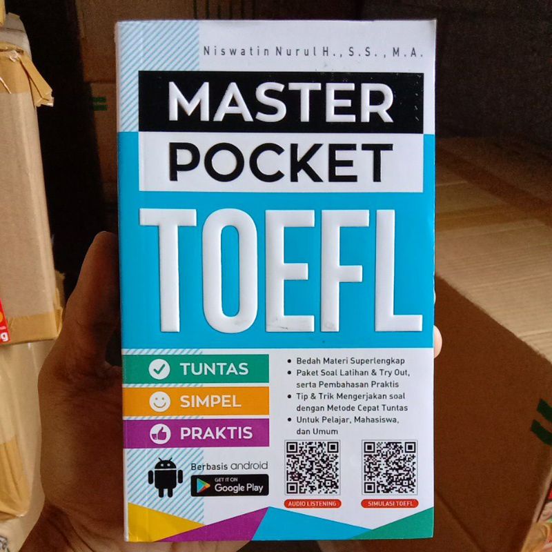 BUKU POCKET TOEFL / MASTER POCKET TOEFL TUNTAS SIMPEL PRAKTIS / CEMERLANG PUBLISHING