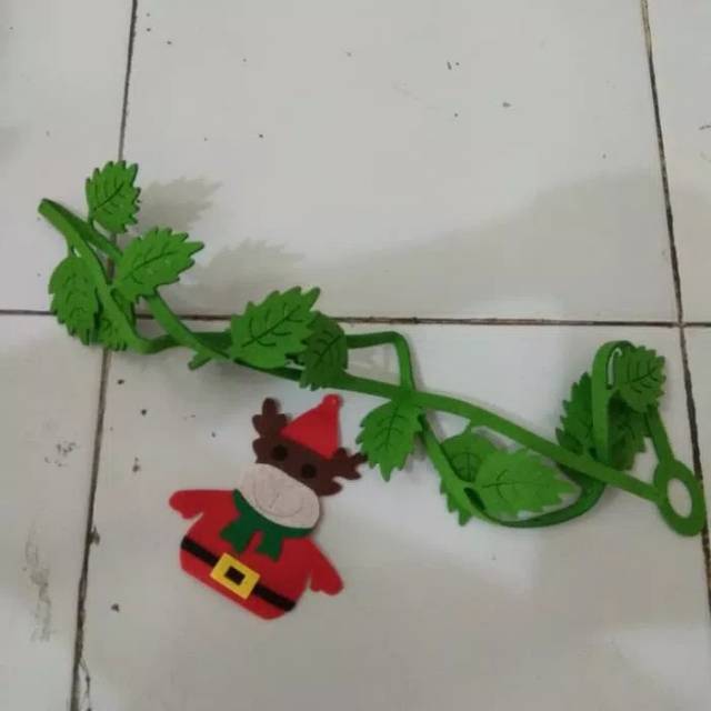 dekorasi natal rusa snowman gantung felt