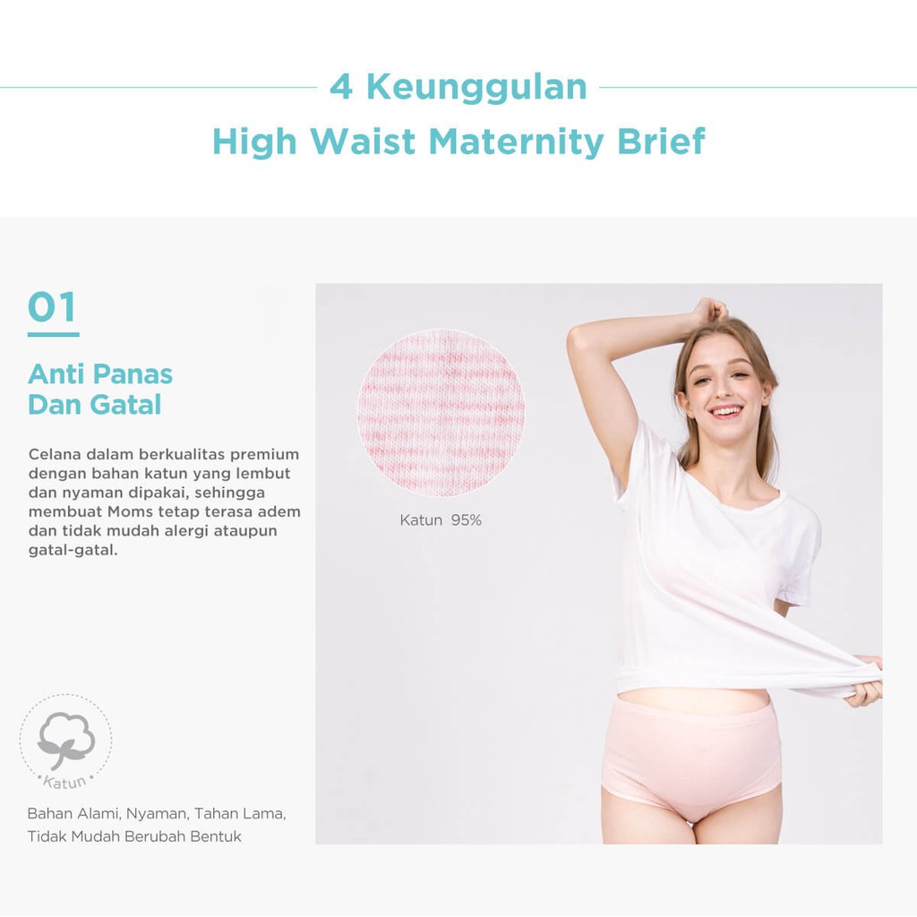 [PROMO] Mooimom High Waist Maternity Brief Celana Dalam Ibu Hamil B99805