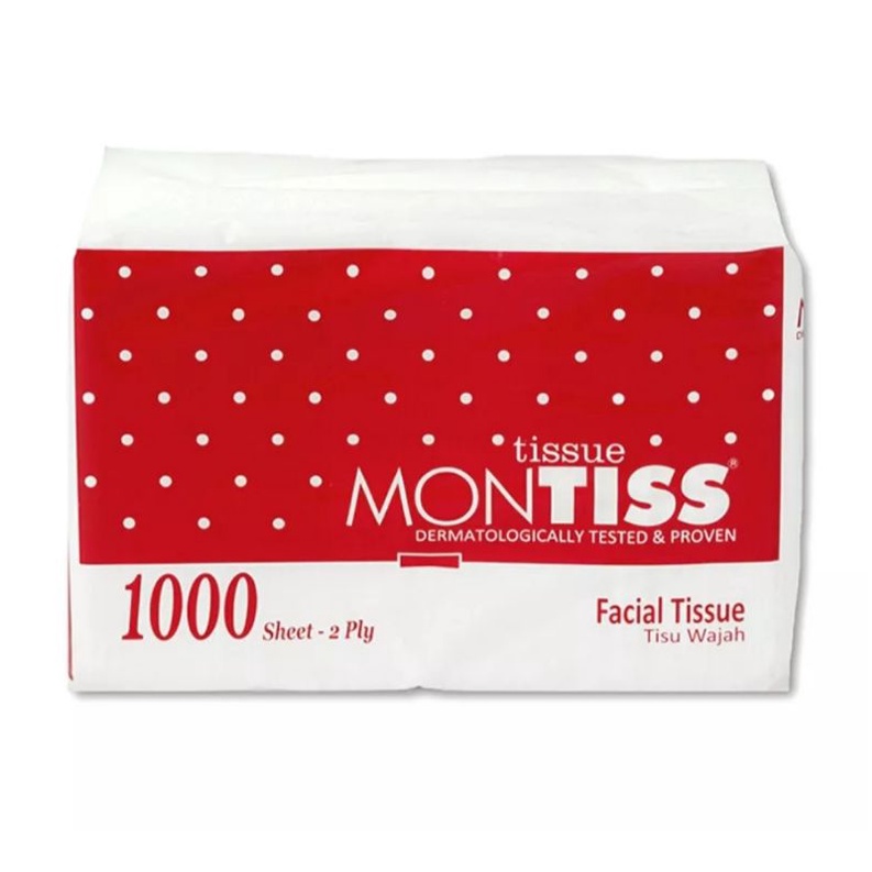 Tisu Tissue Kering Facial NICE / Soft Heaven / Cheerful 900 gram gr 2 Ply-Montiss 1000gr