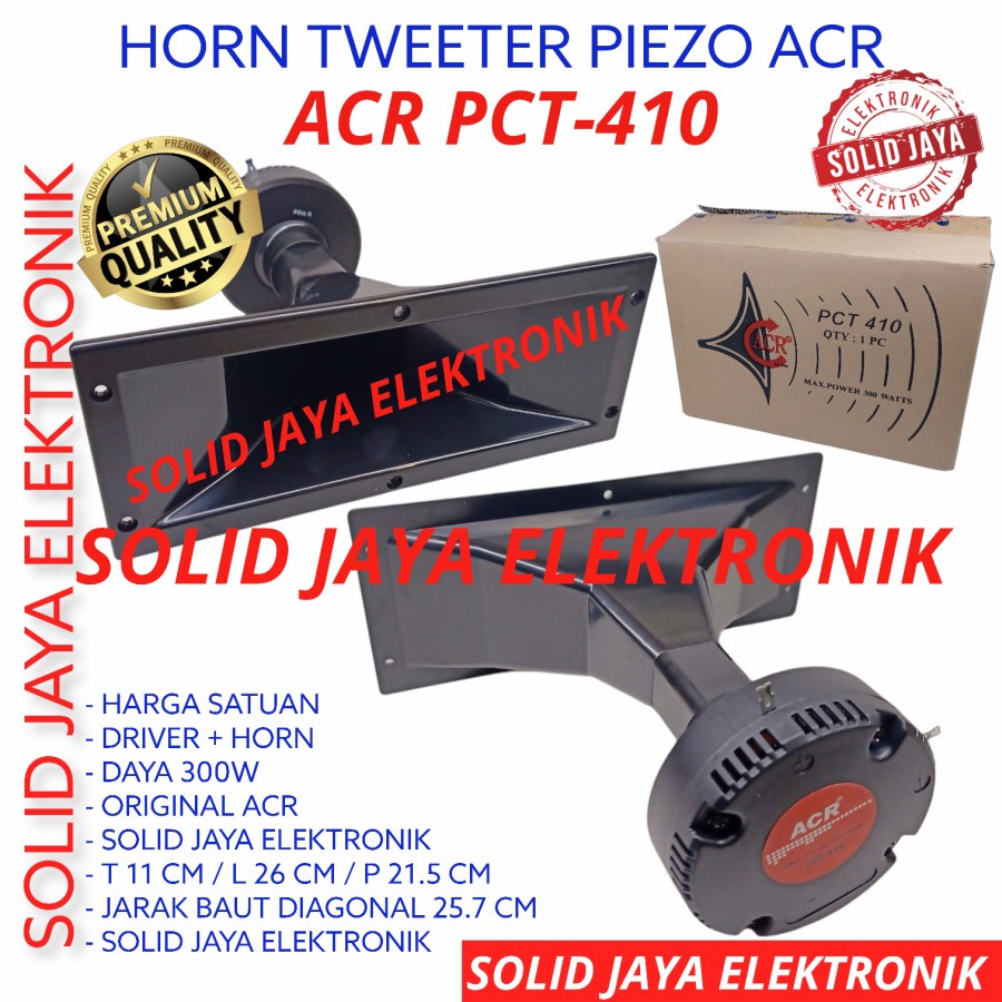 TWEETER KOTAK ACR HORN 300W PCT-410 PIEZO PIEZZO TWITER TWITTER TWETER PCT410 PCT 410 HI HIGH KOTAK PERSEGI 300 WATT W ACR PLUS DRIVER ACR ASLI ORIGINAL