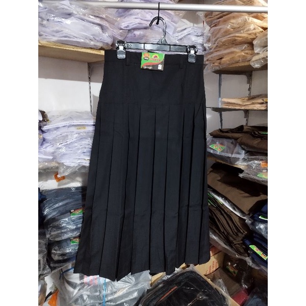 rok hitam rempel bawah pinggang famatex seragam sekolah