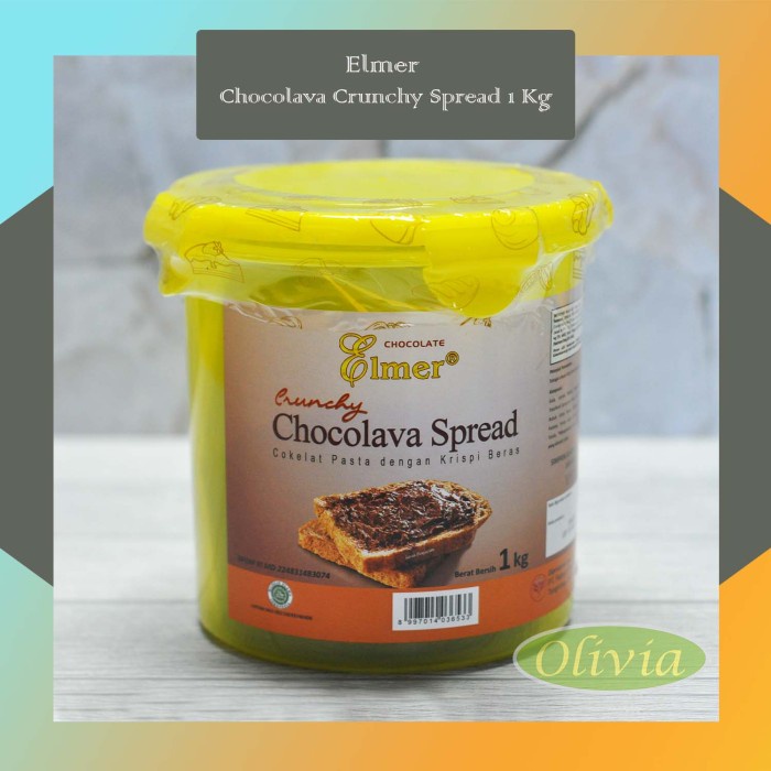 

Elmer Chocolava Chruncy Spread 1 kg / Selai Cokelat Crispy Roti Kue
