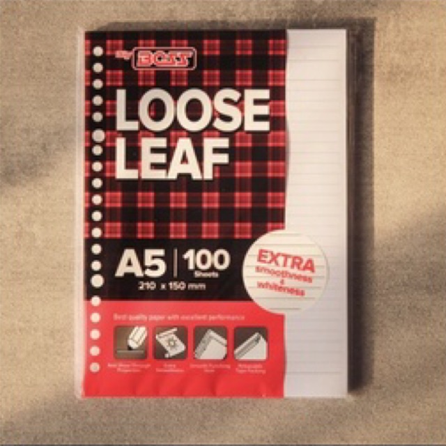 

Loose Leaf / Kertas Isi Buku Binder A5 100 / 50 Lembar Big Boss