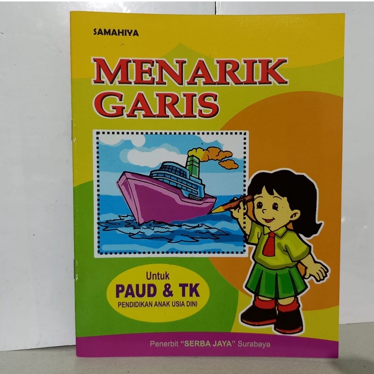 Buku Menarik Garis untuk Paud TK Serba Jaya